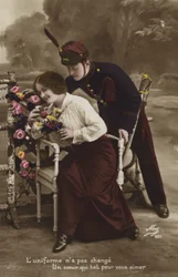 Mädchen mit einem Soldaten